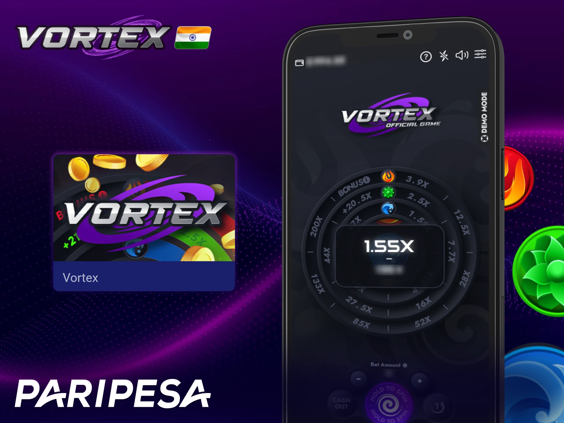 Paripesa Vortex app download and play casino games online and win big rewards