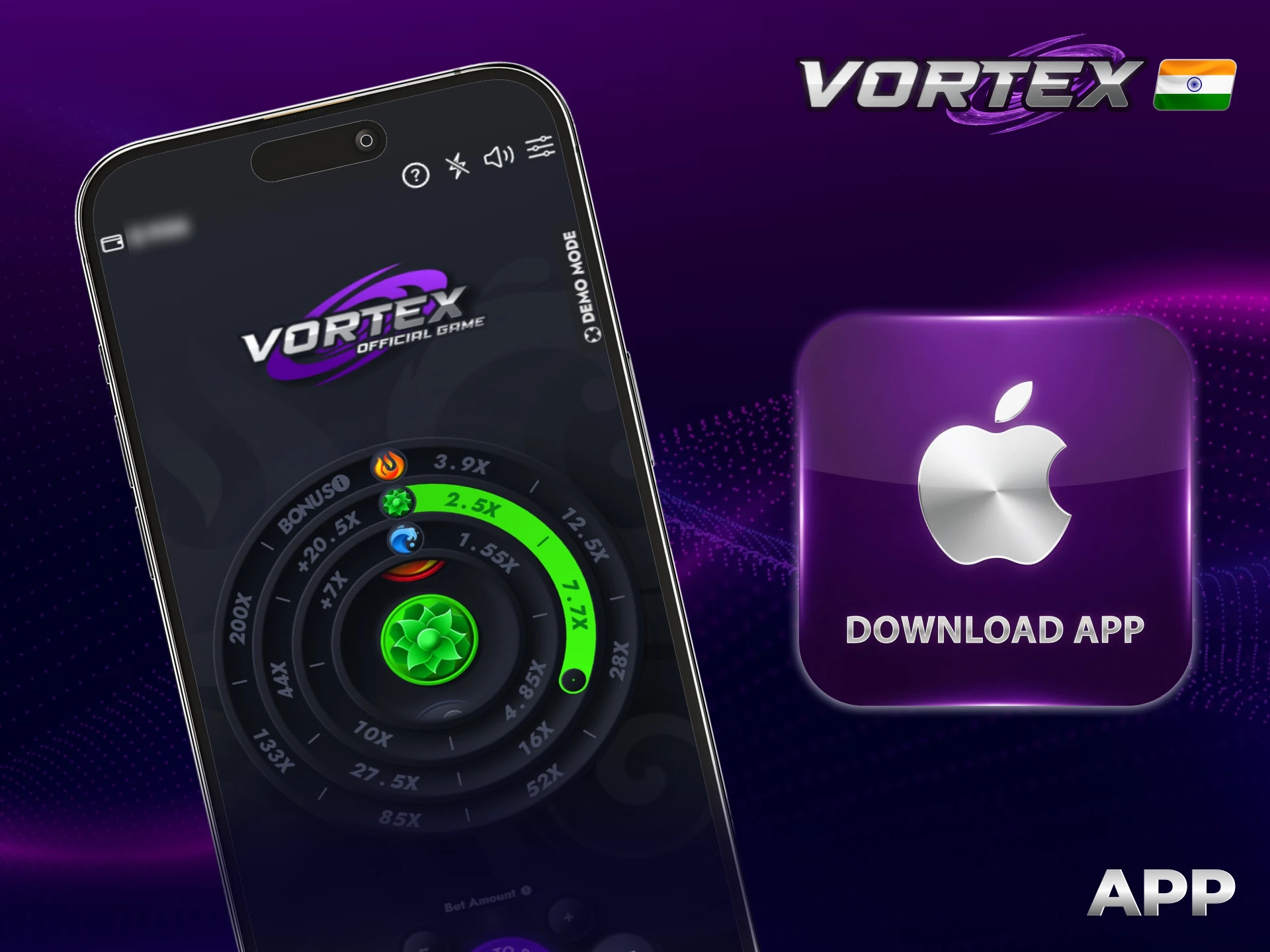 Download Vortex casino game app on iPhone or iPad via App Store